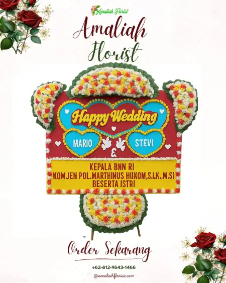 Papan Bunga Pernikahan Gedung Karya Jitu